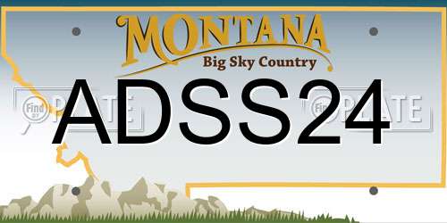 ADSS24 Montana License Plate