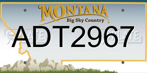 ADT2967 Montana License Plate