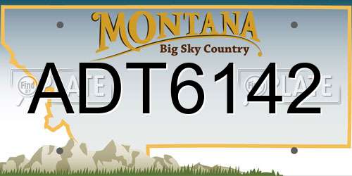 ADT6142 Montana License Plate