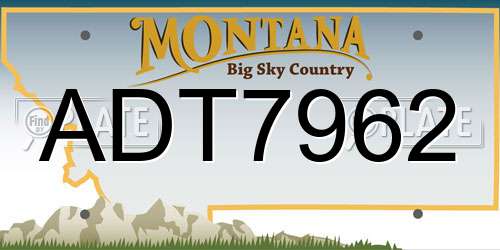 ADT7962 Montana License Plate