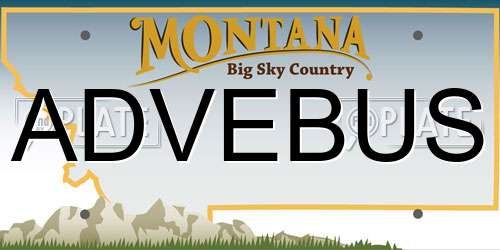 ADVEBUS Montana License Plate