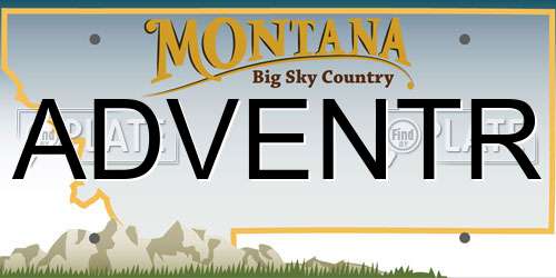ADVENTR Montana License Plate