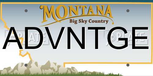 ADVNTGE Montana License Plate