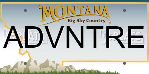 ADVNTRE Montana License Plate