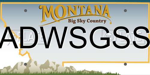 ADWSGSS Montana License Plate