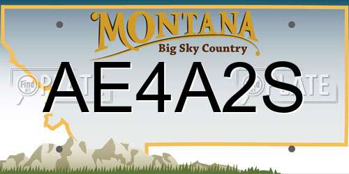 AE4A2S Montana License Plate