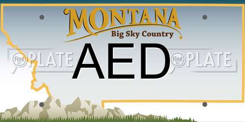 AED Montana License Plate