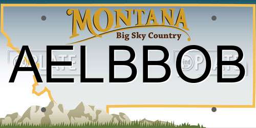 AELBBOB Montana License Plate