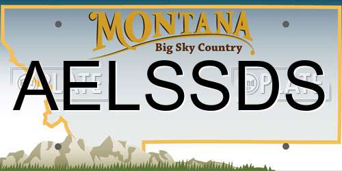 AELSSDS Montana License Plate