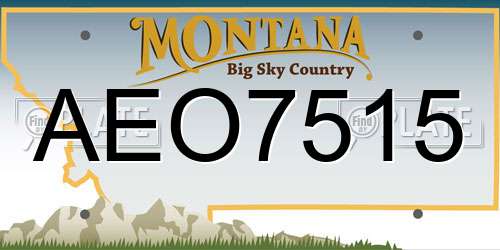 AEO7515 Montana License Plate