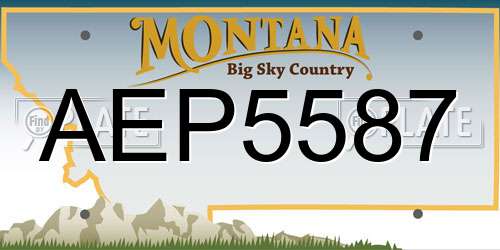 AEP5587 Montana License Plate