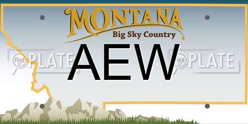 AEW Montana License Plate