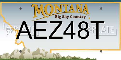 AEZ48T Montana License Plate