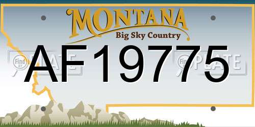 AF19775 Montana License Plate