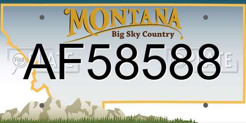 AF58588 Montana License Plate