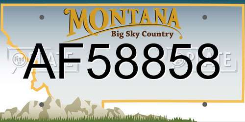 AF58858 Montana License Plate