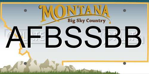 AFBSSBB Montana License Plate