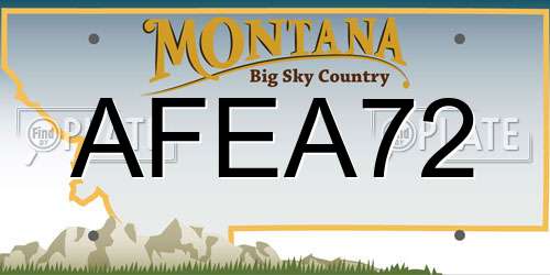 AFEA72 Montana License Plate