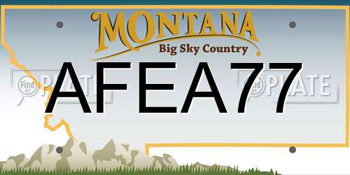 AFEA77 Montana License Plate