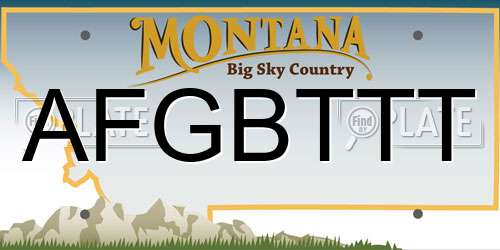 AFGBTTT Montana License Plate