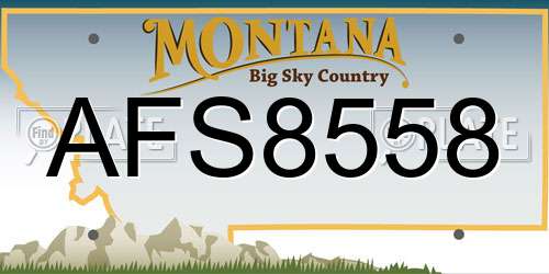AFS8558 Montana License Plate