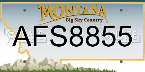 AFS8855 Montana License Plate