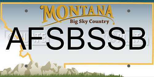 AFSBSSB Montana License Plate