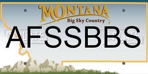AFSSBBS Montana License Plate