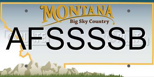 AFSSSSB Montana License Plate