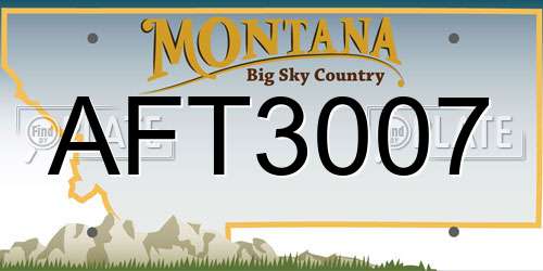 AFT3007 Montana License Plate