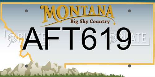 AFT619 Montana License Plate