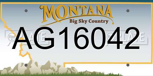 AG16042 Montana License Plate