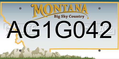 AG1G042 Montana License Plate