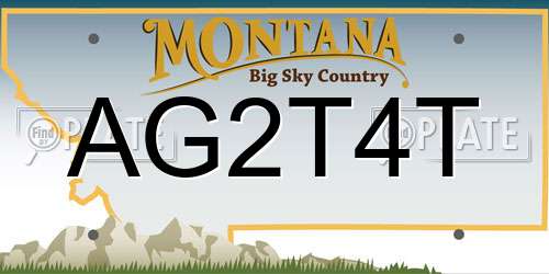 AG2T4T Montana License Plate