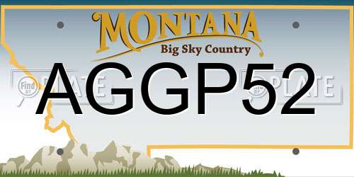 AGGP52 Montana License Plate