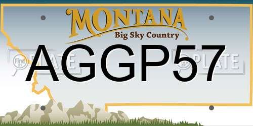 AGGP57 Montana License Plate