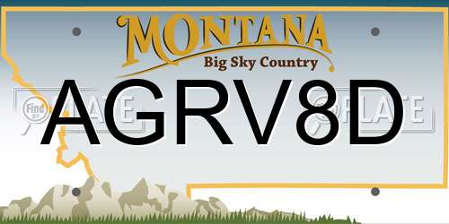 AGRV8D Montana License Plate