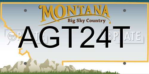 AGT24T Montana License Plate