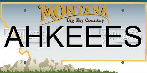 AHKEEES Montana License Plate