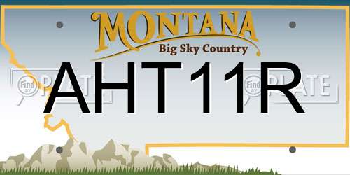 AHT11R Montana License Plate