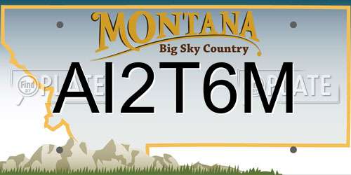 AI2T6M Montana License Plate
