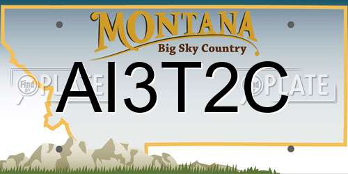 AI3T2C Montana License Plate