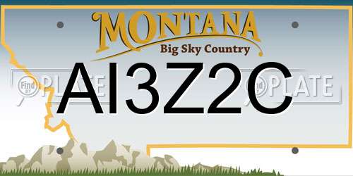 AI3Z2C Montana License Plate