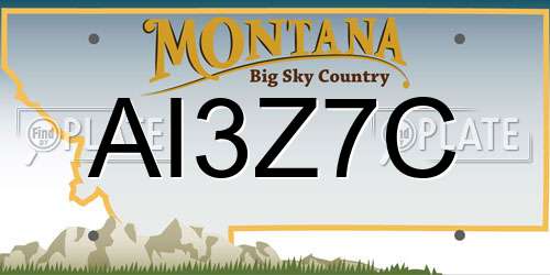 AI3Z7C Montana License Plate
