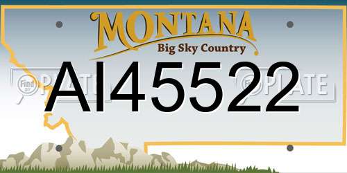 AI45522 Montana License Plate