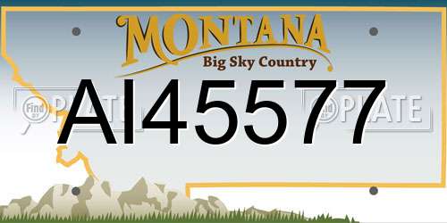 AI45577 Montana License Plate