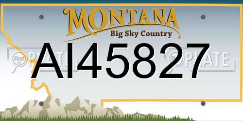AI45827 Montana License Plate