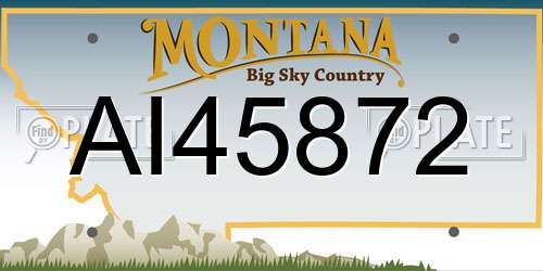 AI45872 Montana License Plate