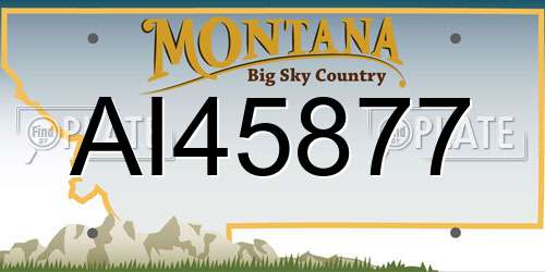AI45877 Montana License Plate