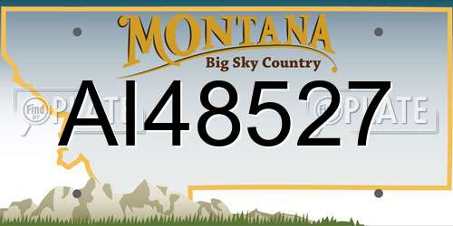 AI48527 Montana License Plate